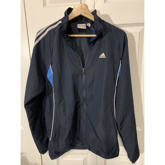 Adidas Navy/White Full Zip Men's Track Jacket - Size M UK 38/40 - Picture 3 of 8